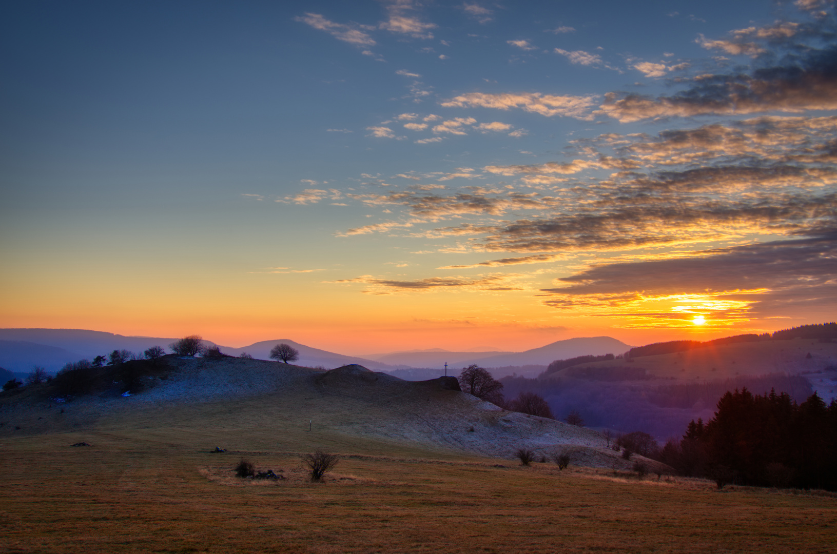 bevor die Ziegen kamen - der Rockenstein bei Sonnenuntergang