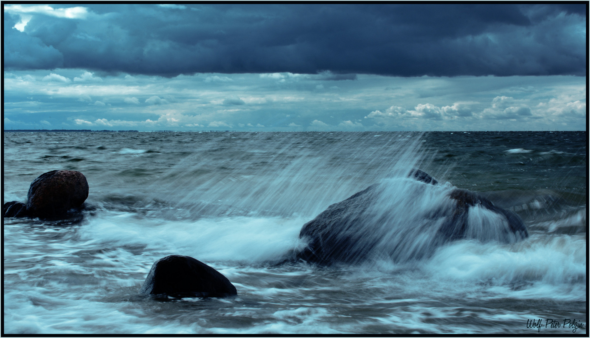 Bewegtes Meer: Sturm vor Thiessow