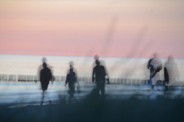 Bewegung am Strand