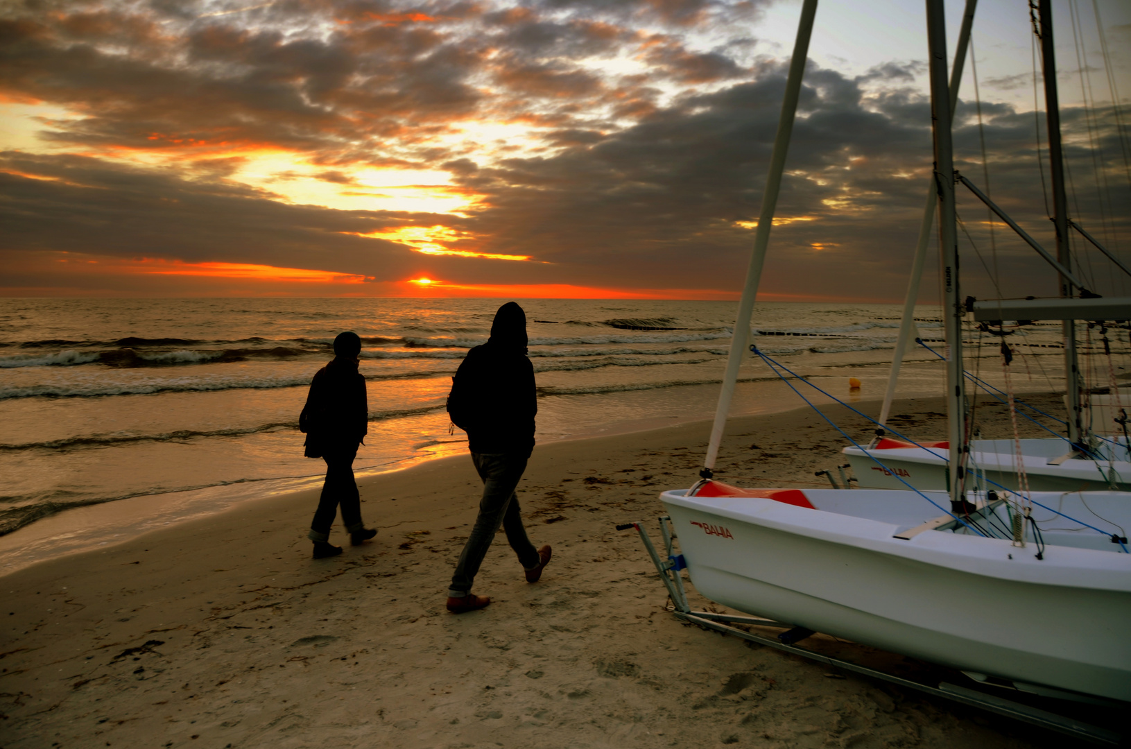 Bewegung am Strand