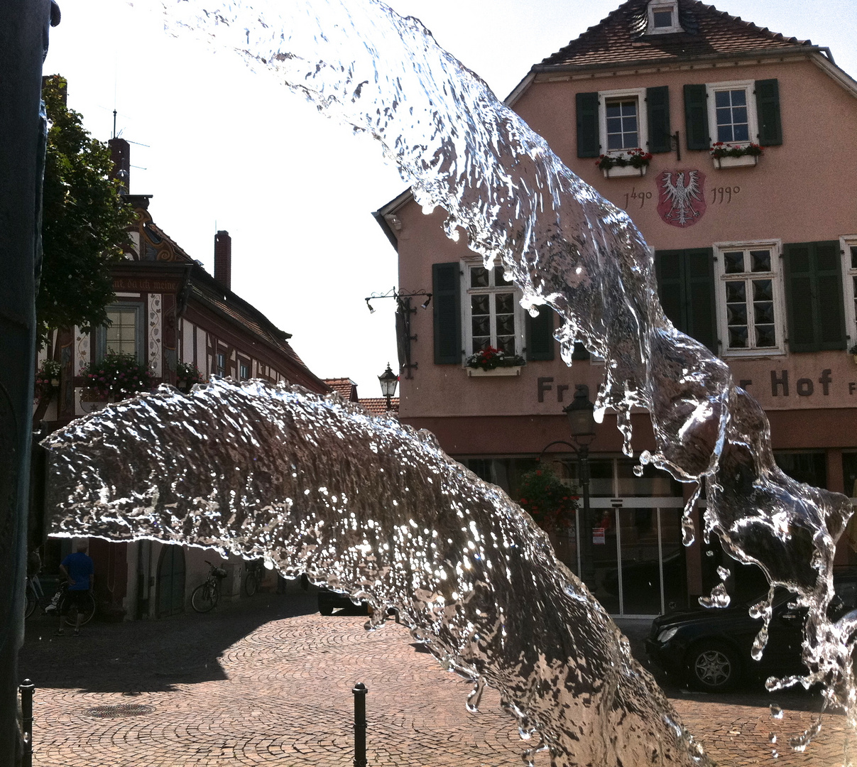 Bewegung vom Brunnen