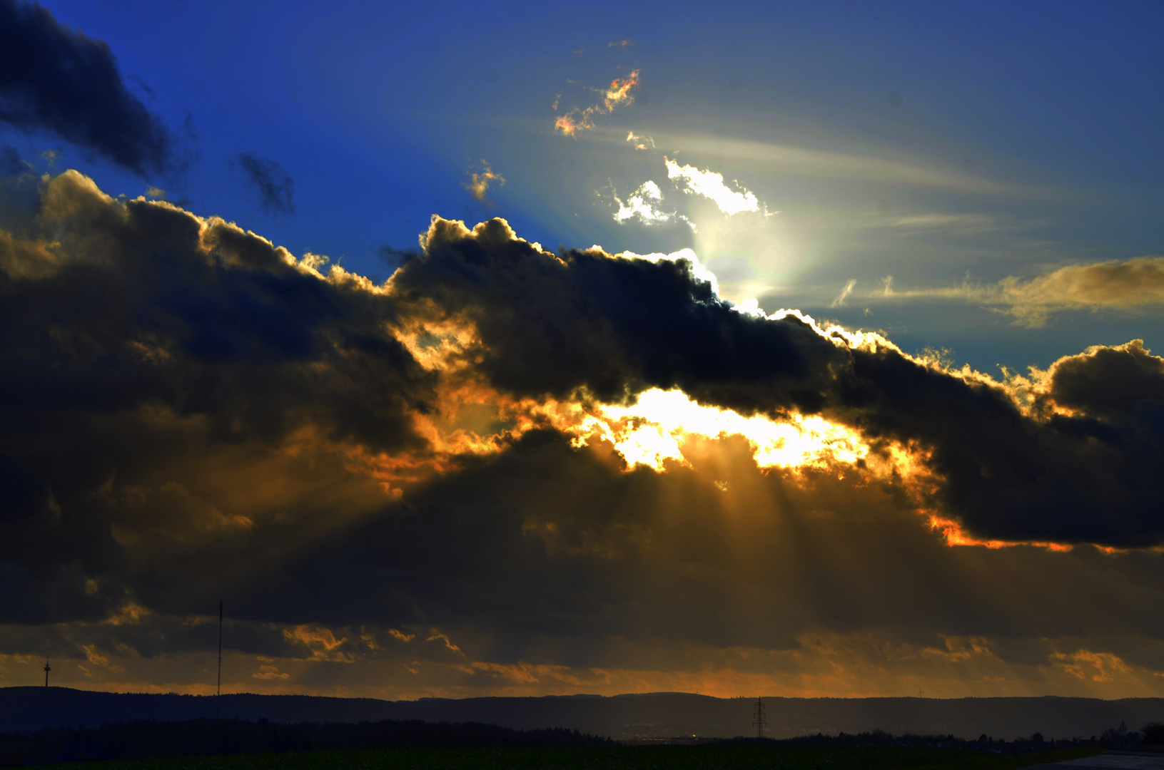 Bewölkt und Sonnenschein