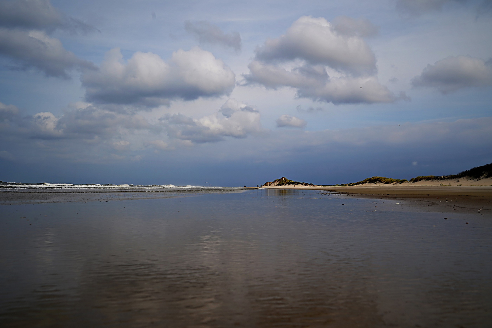 Bewölkter, aber ein schöner Tag an der Nordsee 