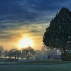 Bewölkter Herbstmorgen