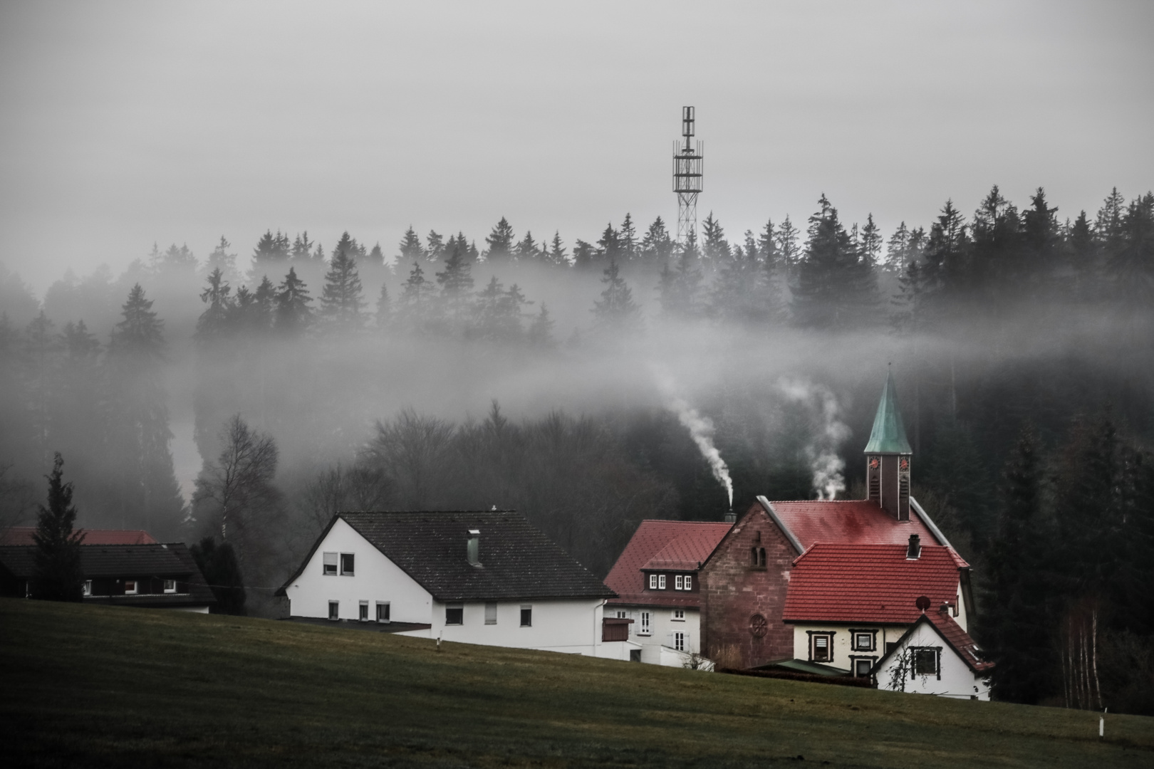Bewölkter Montagnachmittag im Schwarzwald