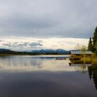 Bewölkter Morgen mit Alpenblick