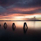 Bewölkter Sonnenuntergang