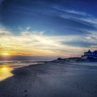 Bewölkter Sonnenuntergang auf Borkum 