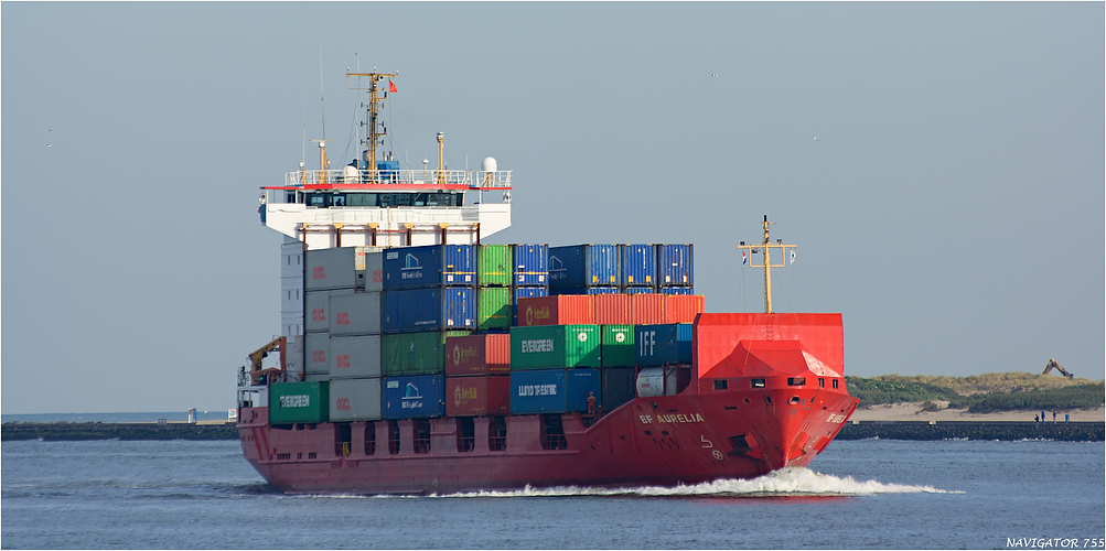 BF AURELIA / Container Ship / Nieuwe Waterweg / Rotterdam