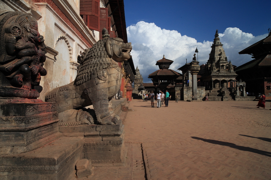 Bhaktapur Tempelanlage bei Kathmandu vor dem Erdbeben