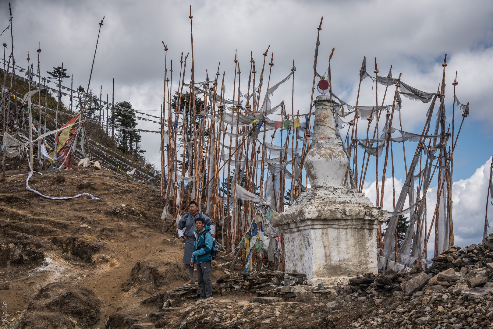 Bhutan - Chele La - Chorten am Wegesrand