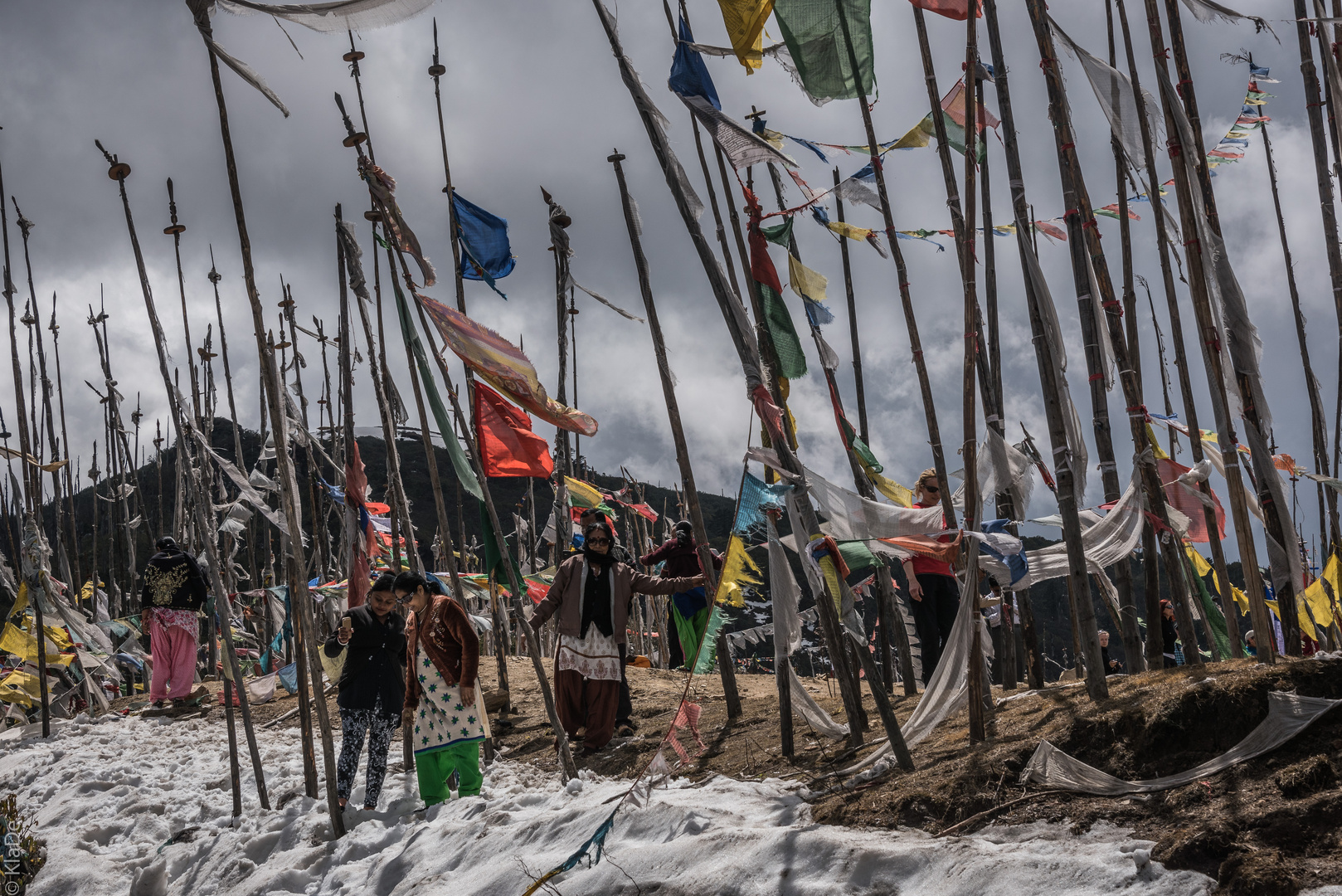 Bhutan - Chele La - Gebetsfahnen am Pass