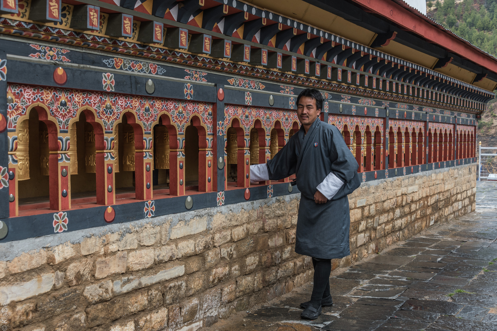 Bhutan - Haa-Tal - Lharangarpo - Gebetsmühlen