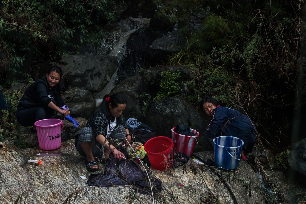 Bhutan - Haa-Tal - Waschtag