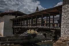 Bhutan - Paro - Rinpung Dzong - Cantilever bridge
