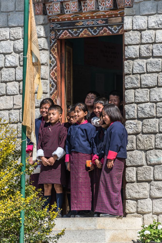 Bhutan - Shengana - Besuch einer Schule im Shengana-Tal
