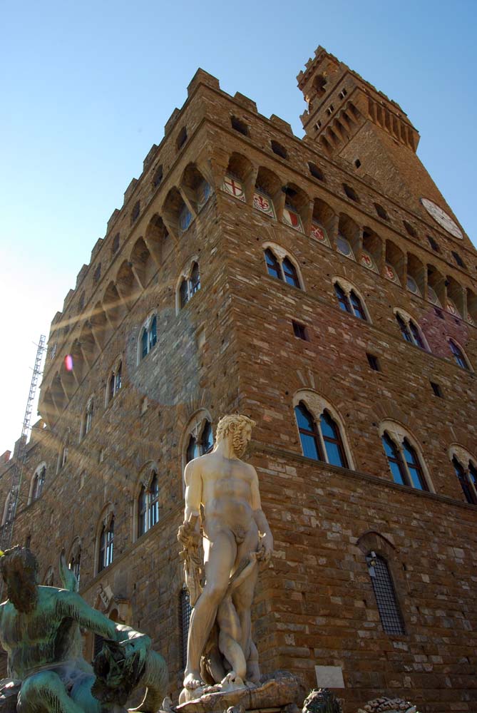 BIANCONE SU PALAZZO VECCHIO-P.ZZA DELLA SIGNORIA-FIRENZE