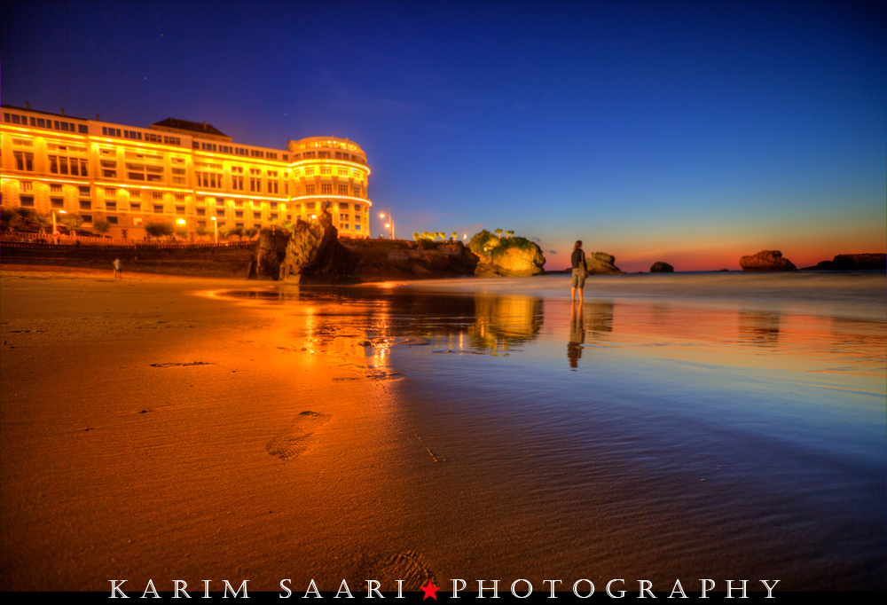 [Biarritz] la grande plage by night