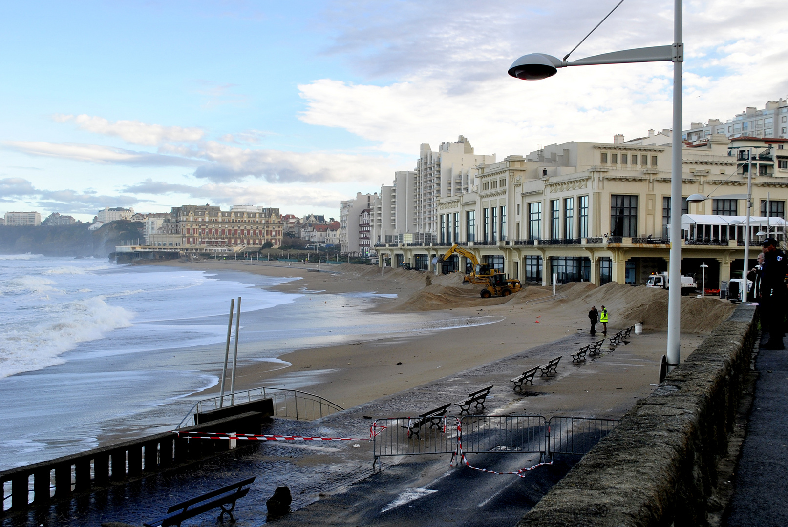 Biarritz La Grande plage et le Casino au matin du 7 janvier 2014