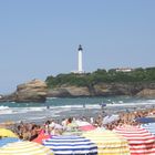 Biarritz le phare et les tentes multicolores