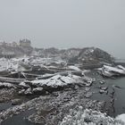 Biarritz neige vue du port