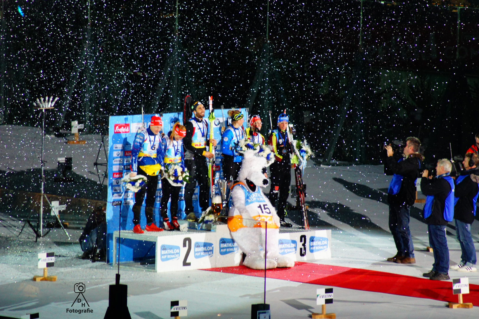 Biathlon auf Schalke - Siegerehrung -