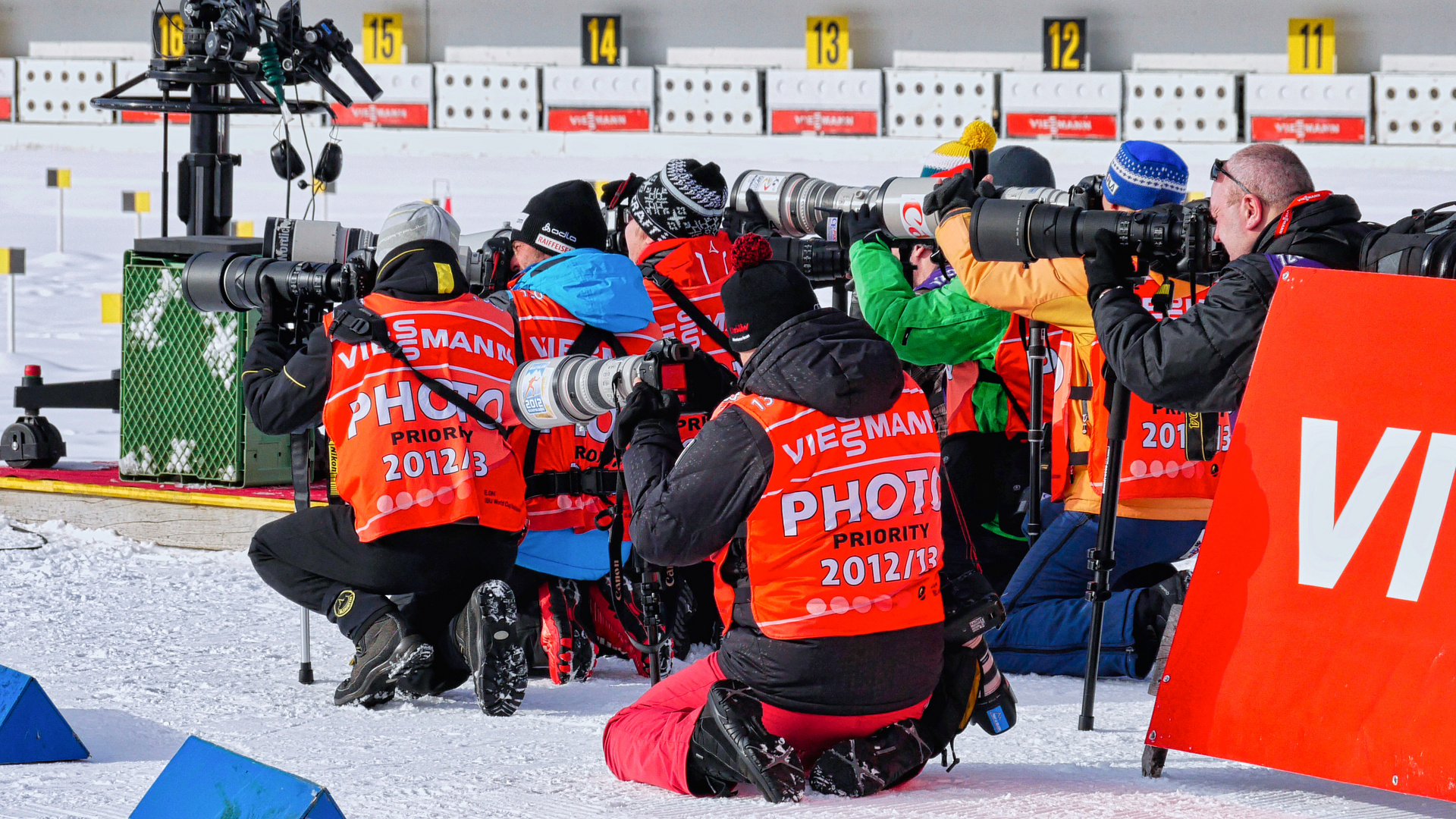 Biathlon in Antholz: Die Meute der Fotografen