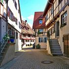 Biberach an der Riß - Die Weberbergasse mit ihre schöne Fachwerkhäuser