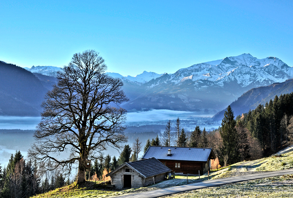 Bibergalm mit Blick nach Zell am See