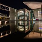 Bibliothek des Deutschen Bundestags bei Nacht