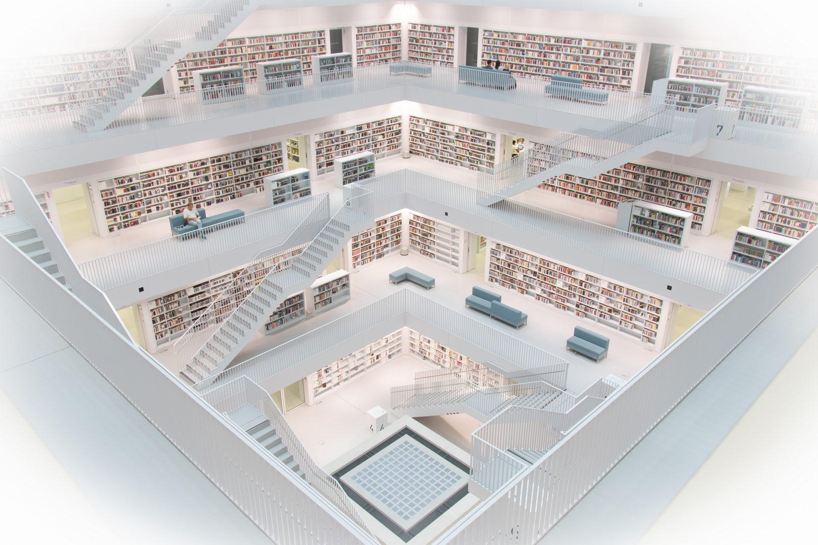 Bibliothek Stuttgart Foto & Bild | bibliothek, architektur, kultur