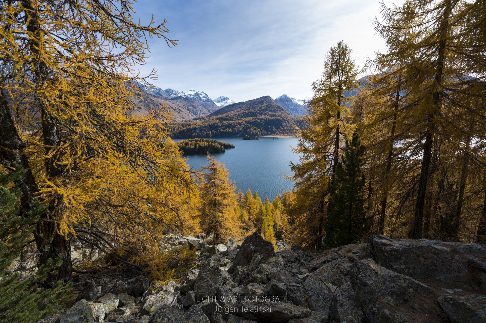 Bick auf Silvaplanasee im Engadin