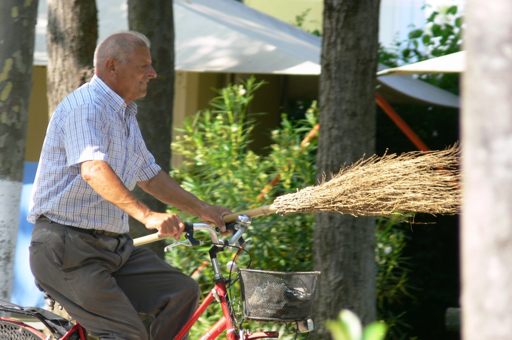 Bicycle and Broom