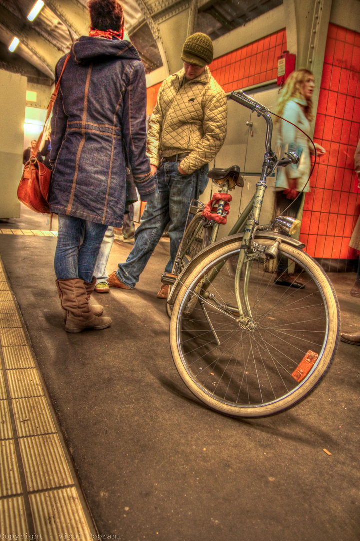 bicycle at train station