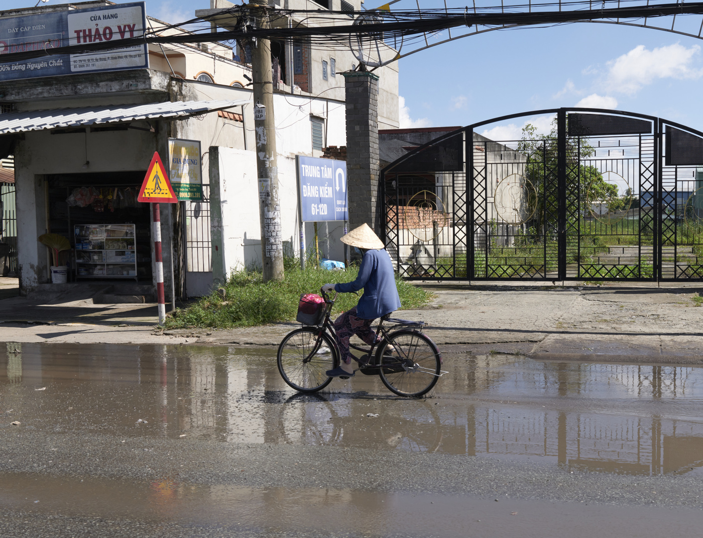 Bicycle Driver in Binh Duong - Vietnam - Aug. 27 2022