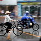 Bicycle in the rain of Saigon