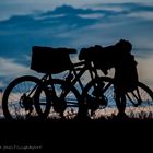 Bicycles at sunset
