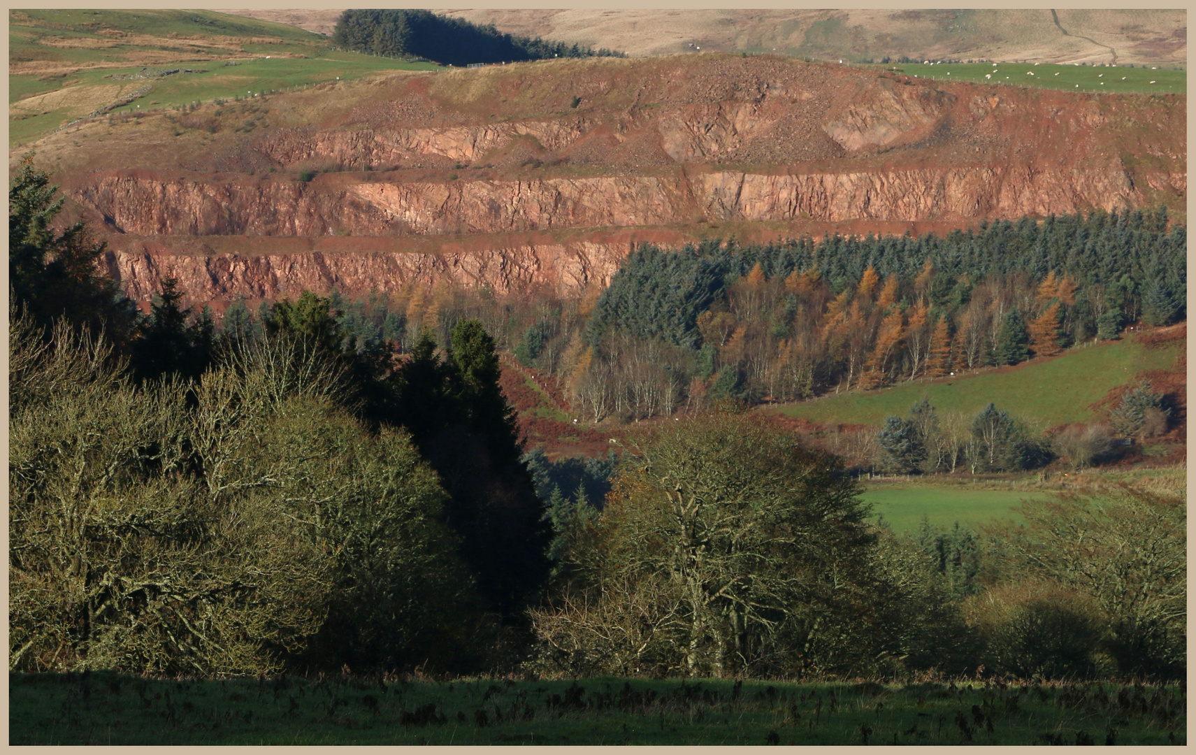 Biddlestone quarry in Coquetdale northumberland