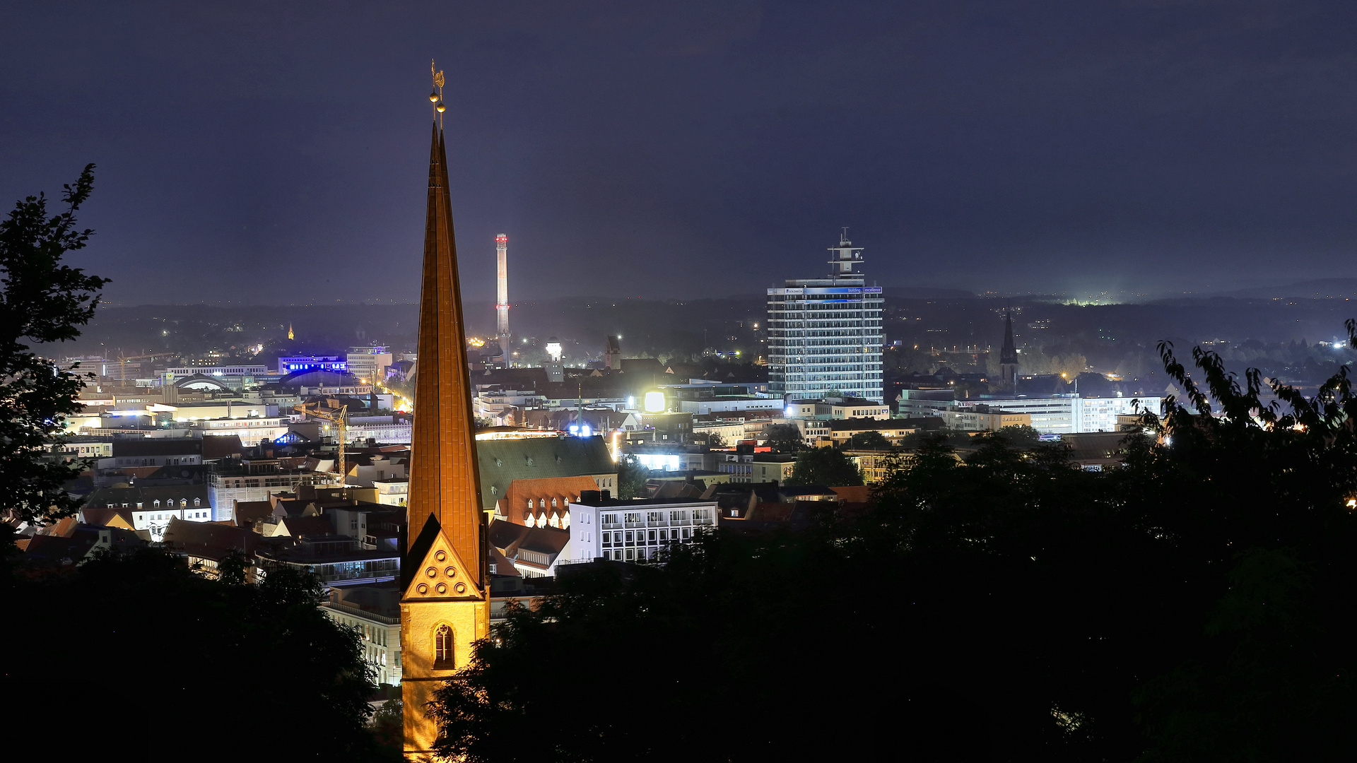 Bielefeld bei Nacht