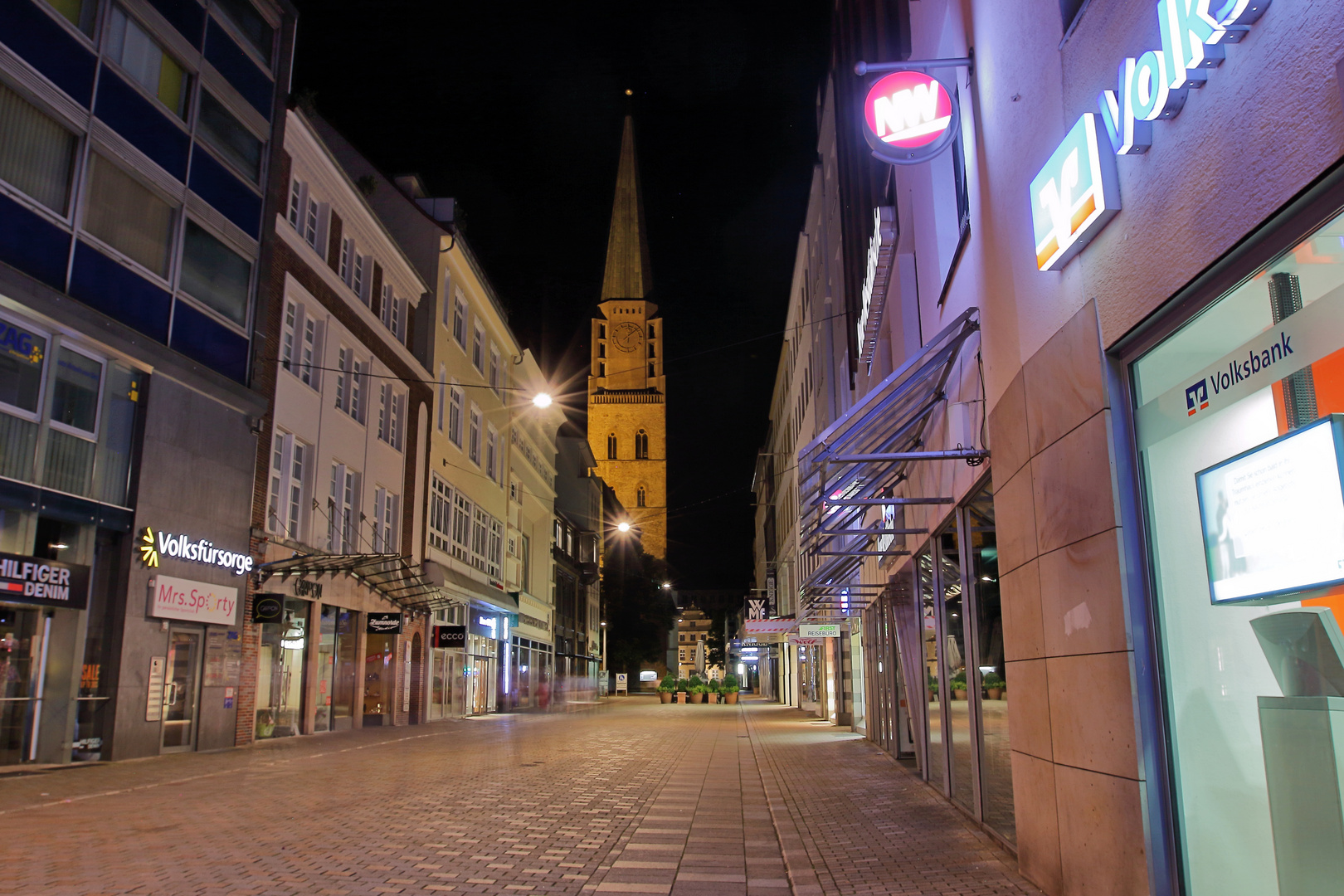 Bielefeld bei Nacht - Niedernstraße