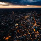 Bielefeld in der späten Abenddämmerung