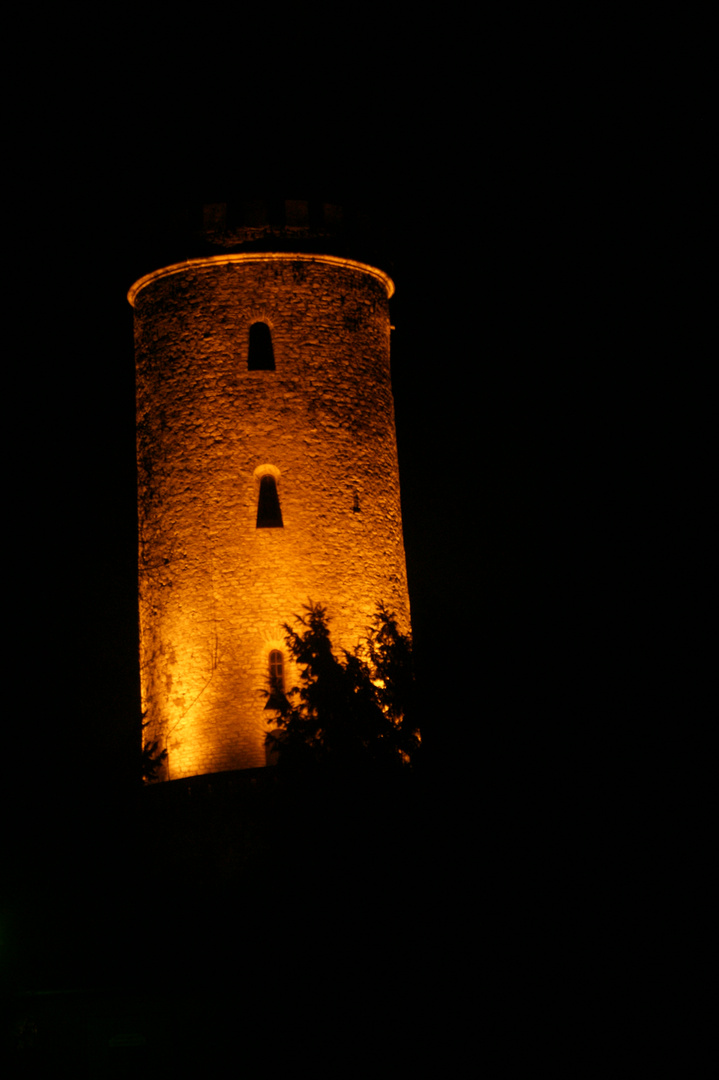 Bielefelder Sparrenburg by night