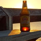 Bier im Sonnenuntergang