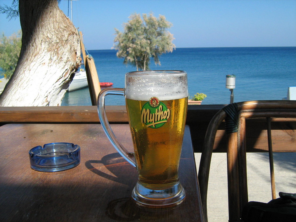 Bier mit Meeresblick