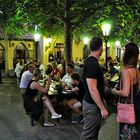 Biergarten der Traditionsbrauerei  U Fleku  in Prag 