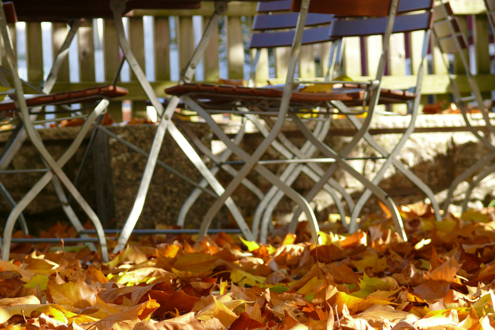 Biergarten im Herbst...