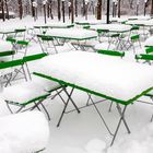 Biergarten im Januar