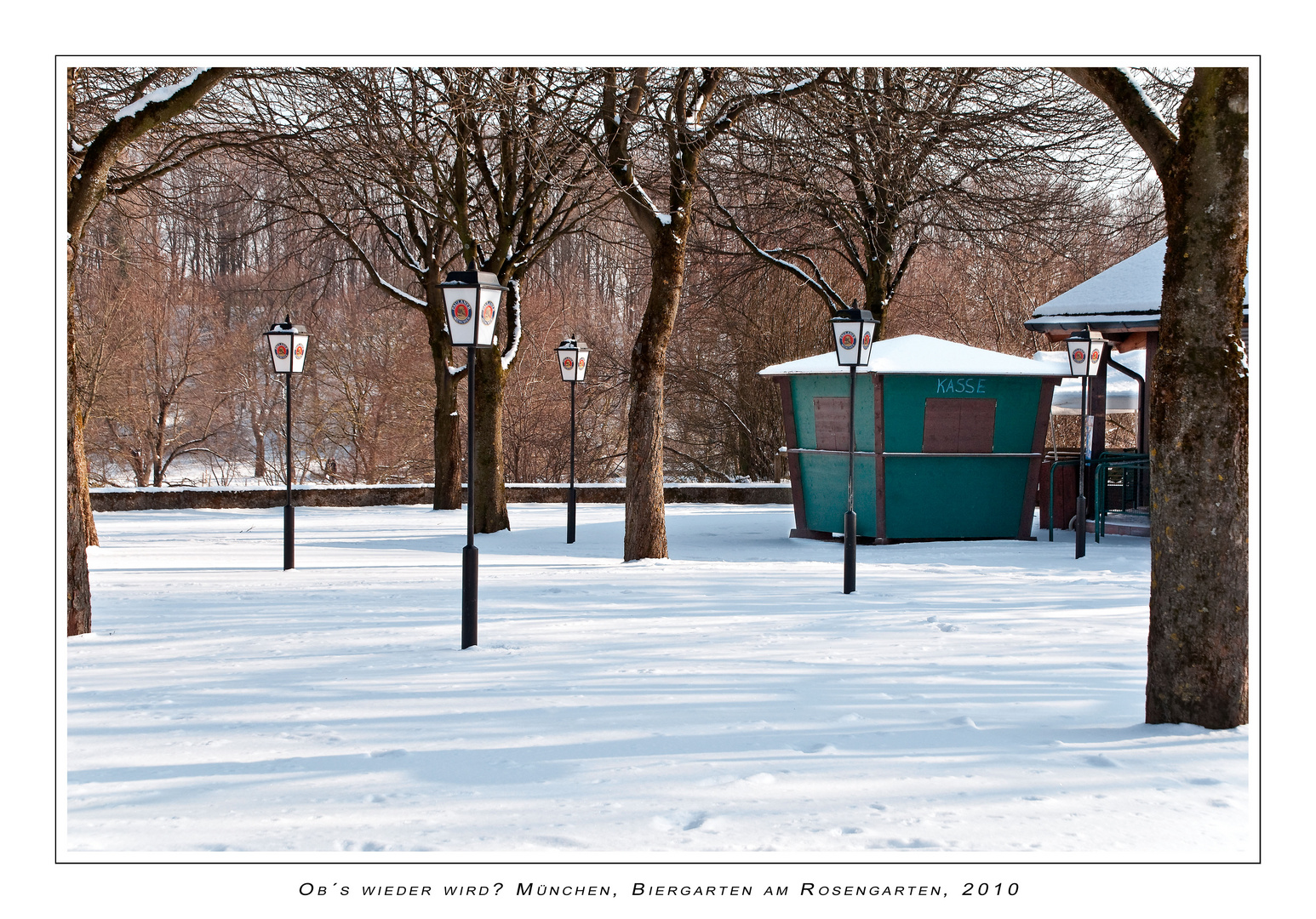 Biergarten im Winter