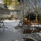 Biergarten im Winter