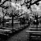 Biergarten im Winter